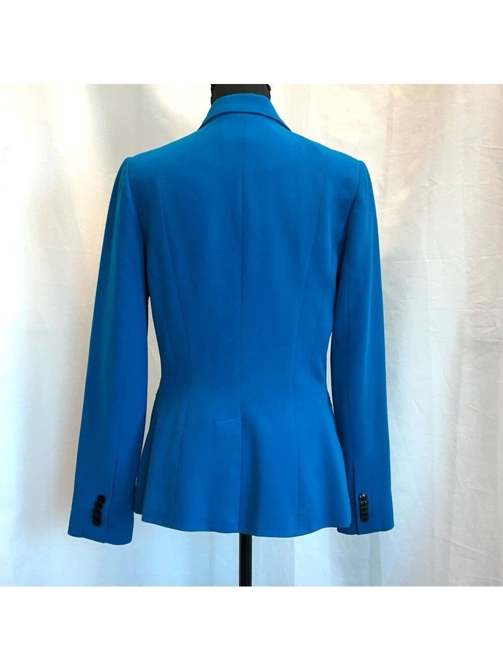Le Chateau bright blue single breasted tailored cinched stretchy blazer jacket M - Picture 4 of 12